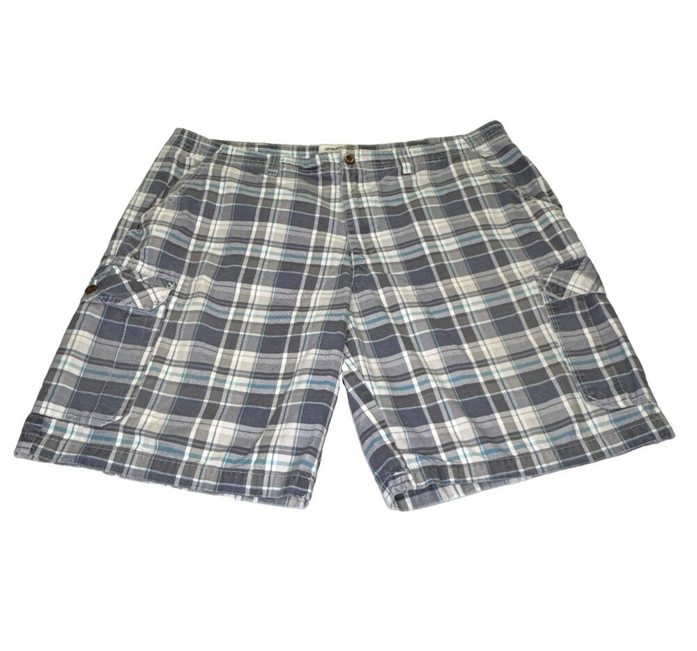 Vintage Y2K Authentic Cargos Men’s Size 40 Plaid Cargo Shorts Baggy Skater